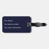 Scottish Thistle on Dark Tartan Custom Name Bagagelabel (Achterkant horizontaal)