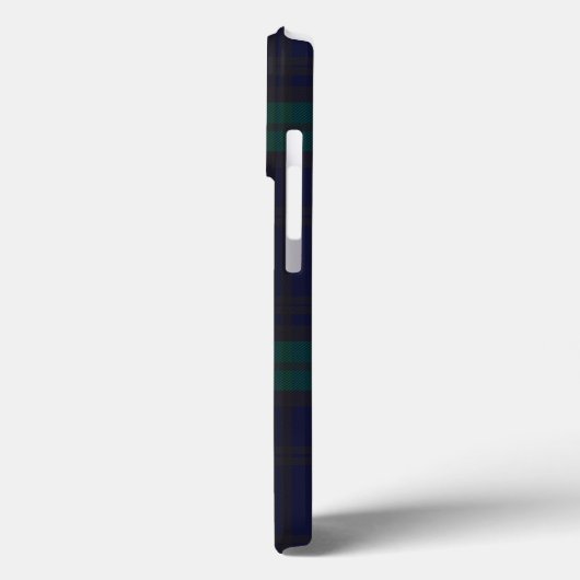 Scottish Thistle on Dark Tartan Custom Name Case-Mate iPhone Case (Achterkant / Links)