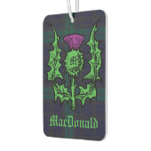 Scottish Thistle on Dark Tartan Custom Name Luchtverfrisser (Links)