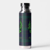 Scottish Thistle on Dark Tartan Custom Name Waterfles (Links)