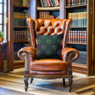 Scottish Thistle op Dark Tartan Custom Monogram Kussen