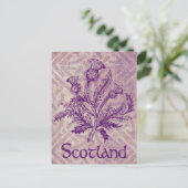 Scottish Thistle Paars Celtic Knot Briefkaart (Staand voorkant)