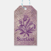 Scottish Thistle Paars Celtic Knot Cadeaulabel (Voorkant)