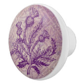 Scottish Thistle Paars Celtic Knot Keramische Knop (Rechts)