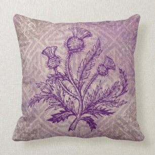 Scottish Thistle Paars Celtic Knot Kussen
