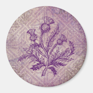 Scottish Thistle Paars Celtic Knot Magneet