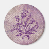 Scottish Thistle Paars Celtic Knot Magneet (Voorkant)