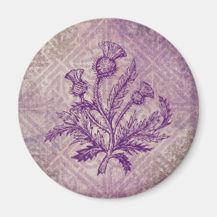 Scottish Thistle Paars Celtic Knot Magneet