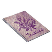 Scottish Thistle Paars Celtic Knot Notitieboek (Rechterzijde)