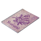 Scottish Thistle Paars Celtic Knot Notitieboek (Linkerzijde)