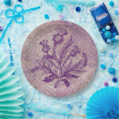 Scottish Thistle Paars Celtic Knot Papieren Bordje (Feest)