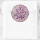 Scottish Thistle Paars Celtic Knot Ronde Sticker (Tas)