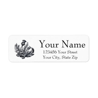 Scottish Thistle Personalize Etiket