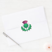 Scottish Thistle Ronde Sticker (Envelop)