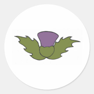 Scottish Thistle Ronde Sticker