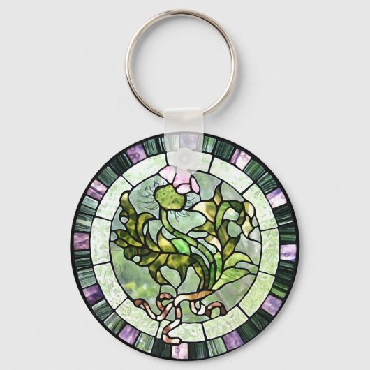 Scottish Thistle Sleutelhanger (Voorkant)