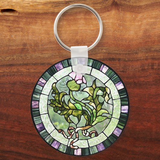 Scottish Thistle Sleutelhanger (Voorkant)