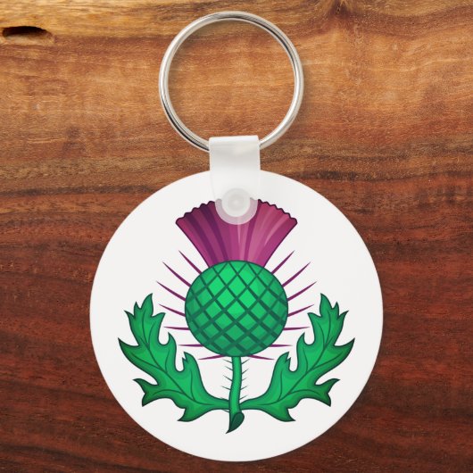 Scottish Thistle Sleutelhanger (Achterkant)