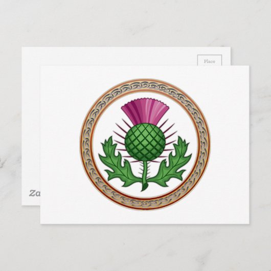 Scottish Thistle Symbol Badge Briefkaart (Voorkant / Achterkant)