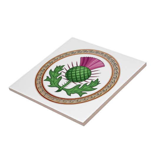 Scottish Thistle Symbol Badge Tegeltje (Zijkant)