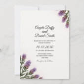 Scottish Thistle Wedding Invitation Kaart (Voorkant)