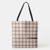 Scottish Thompson plaid tartan beige brown red Tote Bag (Voorkant)