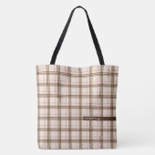 Scottish Thompson plaid tartan beige brown red Tote Bag (Achterkant)