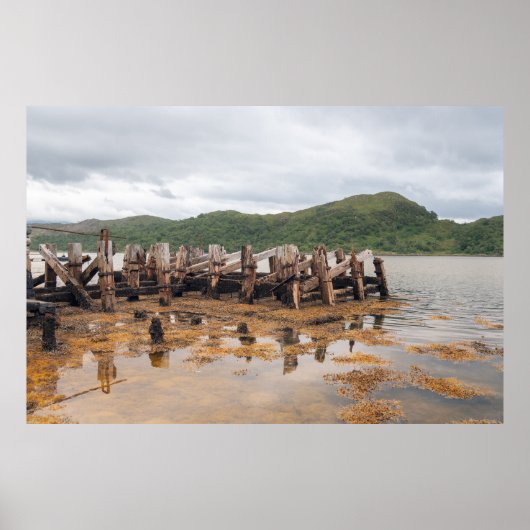 Scottish Timber Pier Poster (Voorkant)