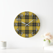 Scottish Time Accents Clan Barclay Tartan Grote Klok (Huis)