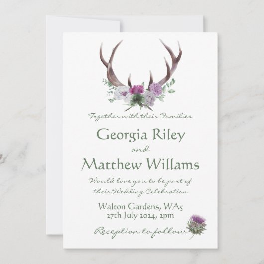 Scottish Tweed Invitation Kaart (Voorkant)