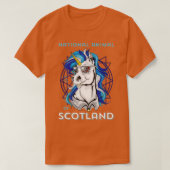 Scottish Unicorn Scotland Coat of Arms Rugby T-shirt (Design voorkant)