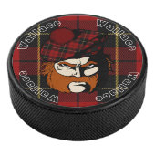Scottish Warrior Clan Wallace Tartan Hockey Puck (3/4)