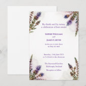 Scottish Watercolour Thistle Wedding Invitation Kaart (Voorkant / Achterkant)