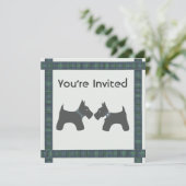 Scottish Wedding with Tartan Theme Kaart (Staand voorkant)