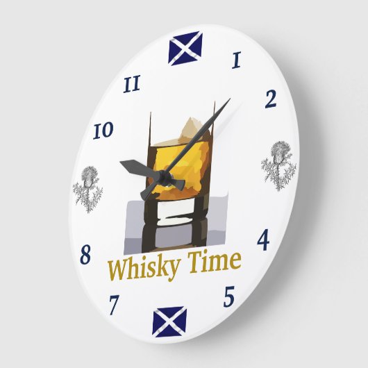 Scottish Whisky Wall Clock Grote Klok (Hoek)