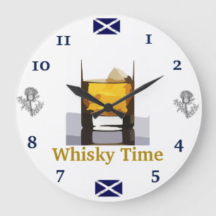 Scottish Whisky Wall Clock Grote Klok