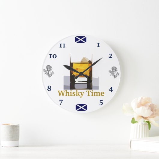 Scottish Whisky Wall Clock Grote Klok (Huis)