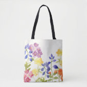 Scottish Wild Flowers Waterverf Canvas tas (Voorkant)
