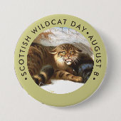 Scottish Wildcat Day Ronde Button 7,6 Cm (Voorkant)