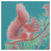 scottish wildlife fox stag badger squirrel thistle stof (Close Up)