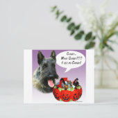 ScottishTerrier Halloween Snoep Briefkaart (Staand voorkant)