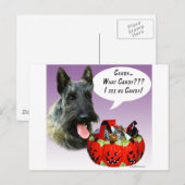 ScottishTerrier Halloween Snoep Briefkaart (Voorkant / Achterkant)