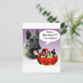 ScottishTerrier Halloween Snoep Briefkaart (Staand voorkant)