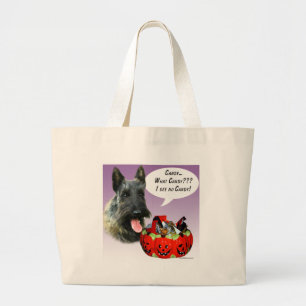 ScottishTerrier Halloween Snoep Grote Tote Bag