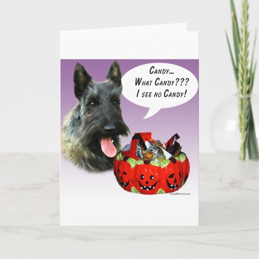 ScottishTerrier Halloween Snoep Kaart (Voorkant)