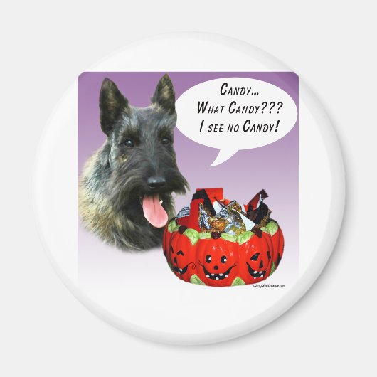 ScottishTerrier Halloween Snoep Magneet (Voorkant)