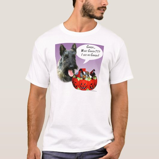 ScottishTerrier Halloween Snoep T-shirt (Voorkant)
