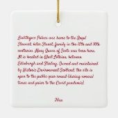 ScottishvStuart Clan's Linlithgow Palace Xmas Keramisch Ornament (Achterkant)