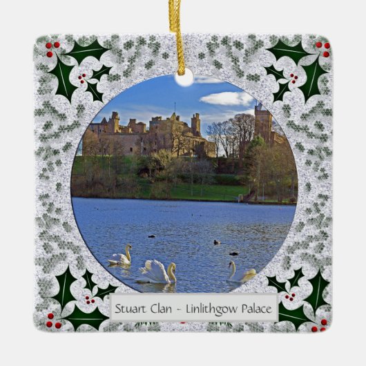 ScottishvStuart Clan's Linlithgow Palace Xmas Keramisch Ornament (Voorkant)