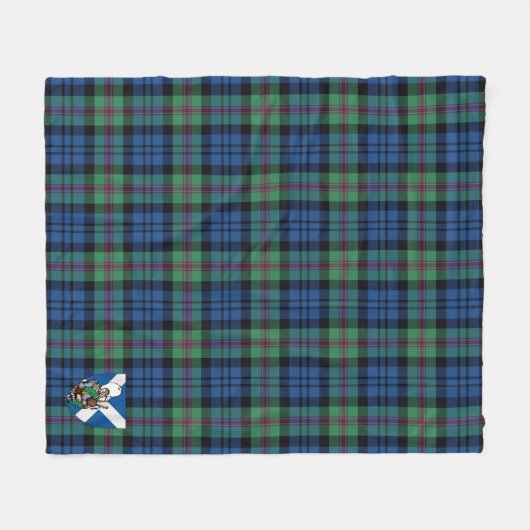 Scotts Baird Ancient Tartan Pset Fleece Deken (Voorkant (Horizontaal))